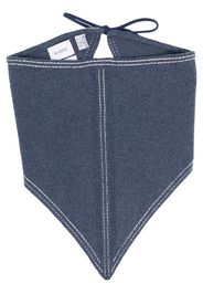 Barrie triangular denim scarf - Blu