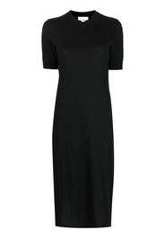 Barrie side-slit cashmere midi dress - Nero