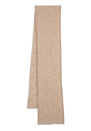 Barrie monogram cashmere-lambs wool scarf - 685 BROWN