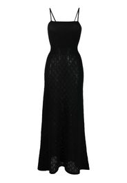 Barrie spaghetti-strap fitted cashmere dress - Nero