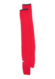 Barrie ribbed cashmere gaiters - Rosso