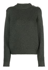 Barrie button-detail cashmere jumper - Verde