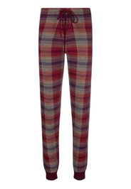 Barrie plaid check-print knitted trousers - Rosso