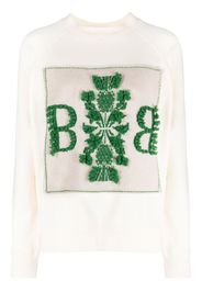 Barrie logo-patch cashmere sweatshirt - Toni neutri