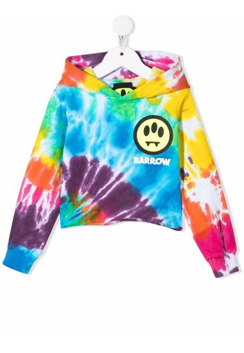 Barrow kids cropped tie-dye hoodie - Blu