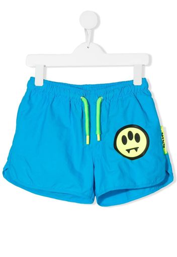 Barrow kids graphic-print swim shorts - Blu