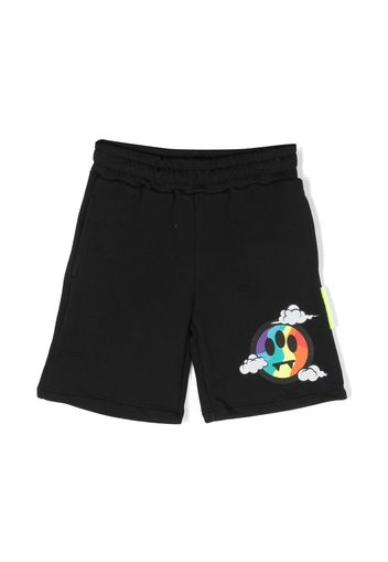 Barrow kids logo-print detail shorts - Nero