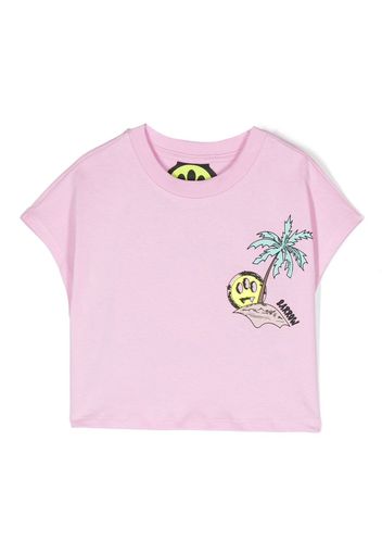 Barrow kids logo-print T-shirt - Rosa