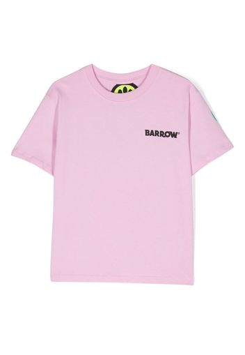 Barrow kids logo-print cotton T-shirt - Rosa