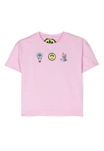 Barrow kids logo-print short-sleeved T-shirt - Rosa