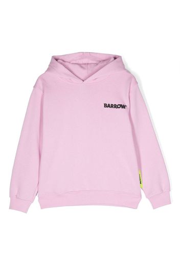 Barrow kids logo-print detail hoodie - Rosa