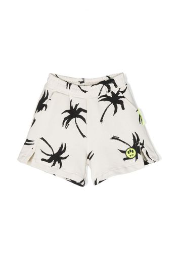 Barrow kids palm-tree print cotton short - Toni neutri