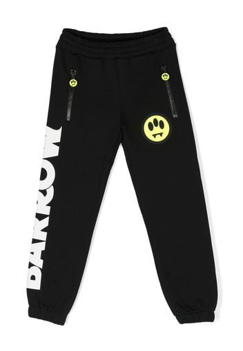 Barrow kids logo-print cotton track pants - Nero