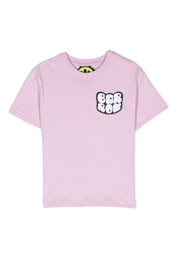 Barrow kids logo-print crew-neck T-shirt - Rosa