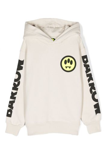 Barrow kids logo-print cotton hoodie - Toni neutri