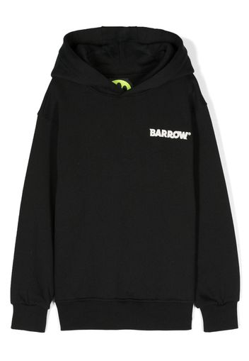 Barrow kids logo-print cotton hoodie - Nero