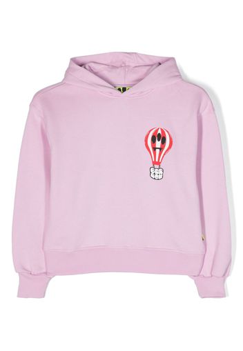 Barrow kids logo-print cotton hoodie - Rosa