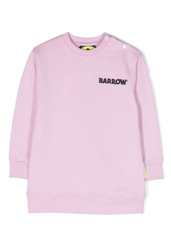 Barrow kids logo-print cotton sweatshirt - Rosa