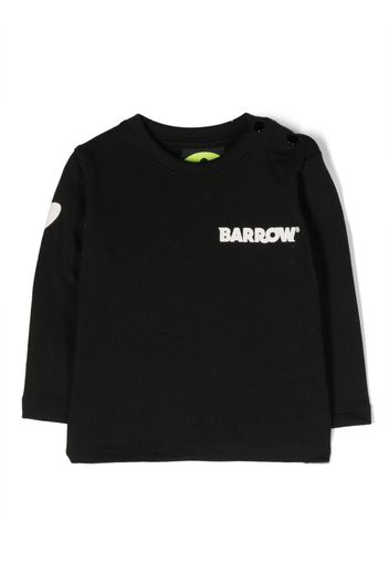 Barrow kids logo-print cotton sweatshirt - Nero