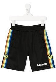 Barrow kids rainbow-stripe track shorts - Nero