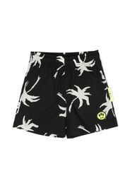 Barrow kids graphic-print elasticated shorts - Nero