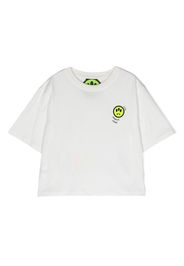 Barrow kids smiley face-print T-shirt - Bianco