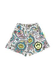 Barrow kids Shorts sportivi con stampa paisley - Bianco