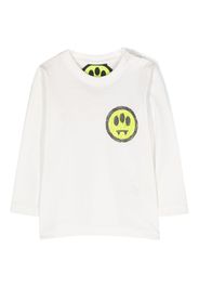 Barrow kids T-shirt a maniche lunghe con stampa - Bianco