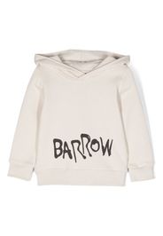 Barrow kids logo-print cotton hoodie - Toni neutri