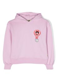 Barrow kids logo-print cotton hoodie - Rosa