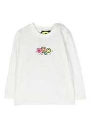 Barrow kids graphic-print long-sleeve T-shirt - Bianco