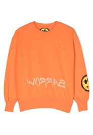 Barrow kids graphic-print cotton sweatshirt - Arancione