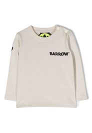 Barrow kids logo-print long-sleeved T-Shirt - Toni neutri