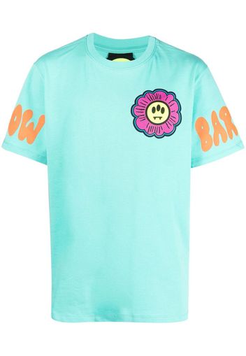 BARROW T-shirt a fiori - Blu