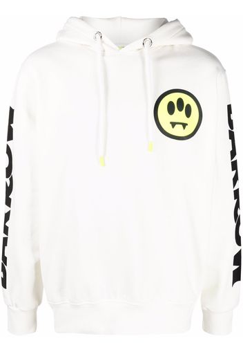 BARROW logo-print drawstring hoodie - Bianco