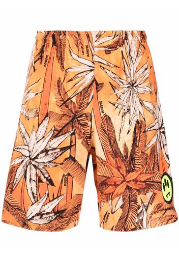 BARROW palm-tree print shorts - Arancione