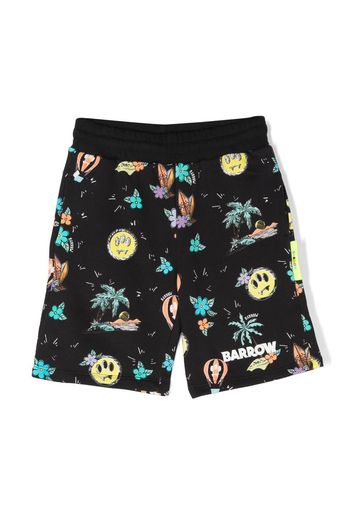 BARROW graphic-print track shorts - Nero