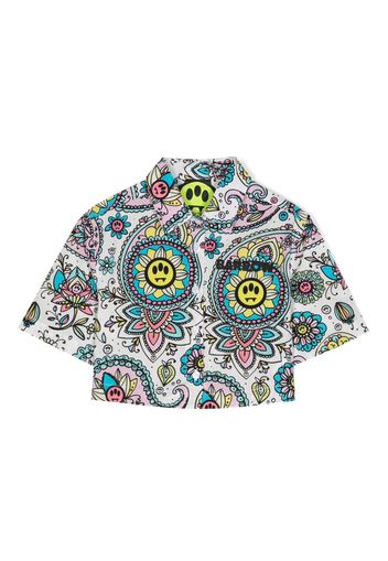 BARROW graphic floral-print shirt - Bianco