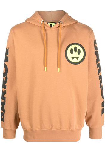 BARROW logo-print cotton hoodie - Marrone