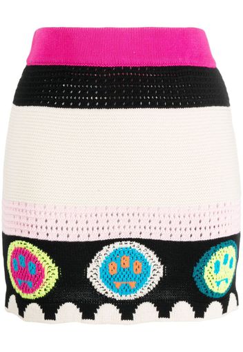 BARROW logo-jacquard knitted mini skirt - Rosa