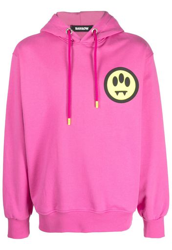 BARROW logo-print cotton hoodie - Rosa