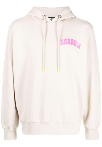 BARROW logo-print cotton hoodie - Toni neutri