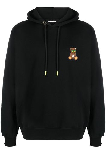 BARROW bear-print cotton hoodie - Nero