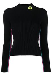 BARROW smiley-patch long sleeve jumper - Nero