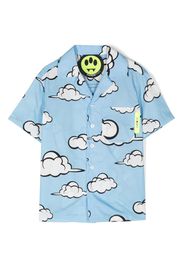 BARROW cloud print T-shirt - Blu