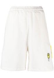 BARROW logo-print cotton Bermuda shorts - Bianco