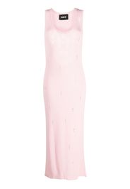 BARROW distressed knitted maxi dress - Rosa