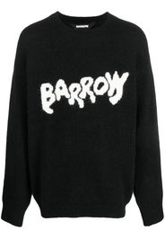 BARROW intarsia-knit logo brushed jumper - Nero