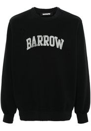 BARROW logo-print distressed sweatshirt - Nero
