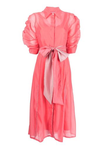 Baruni Tena belted dress - SALMON